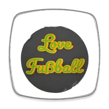L’amour du football rétro - Magnet carré - blanc - Devant
