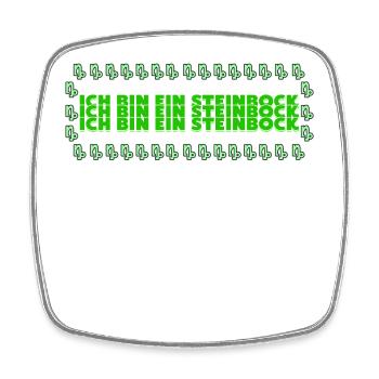 Steinbock Tierkreiszeichen Statement Horoskop - Viereckiger Kühlschrankmagnet - Weiß - Vorne