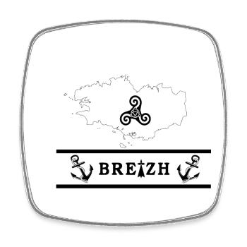 Bretagne - Viereckiger Kühlschrankmagnet - Weiß - Vorne