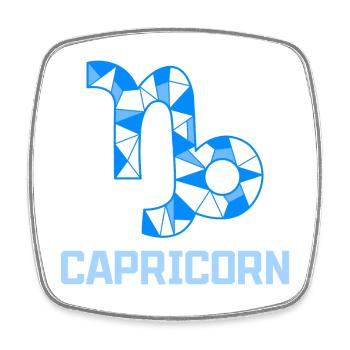 Zodiac sign Capricorn Star Interpretation Horoscope - Square fridge magnet - white - Front