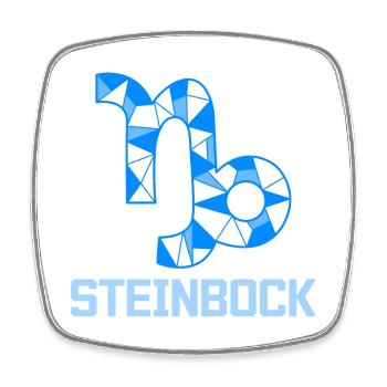 Tierkreiszeichen Spruch Steinbock Astronomie - Viereckiger Kühlschrankmagnet - Weiß - Vorne