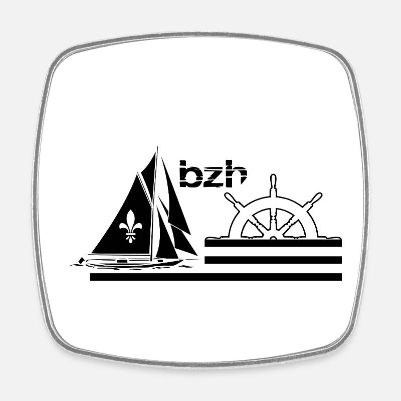 BZH - Magnet carré - blanc