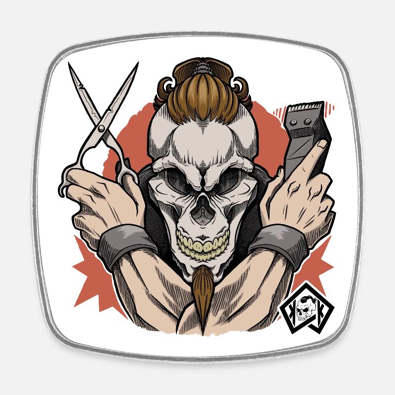Coiffeur, Barbier, Coupe de cheveux, Maître Coiffeur - Magnet carré - blanc