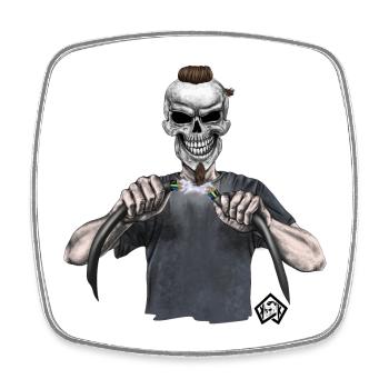 Electrician, master electrician, mechatronics engineer - Square fridge magnet - white - Front