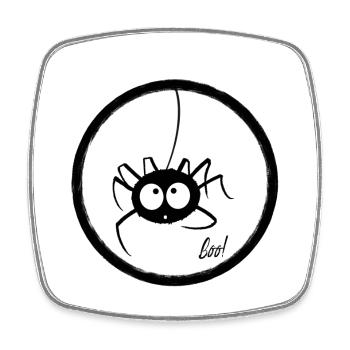Cute spider - Square fridge magnet - white - Front