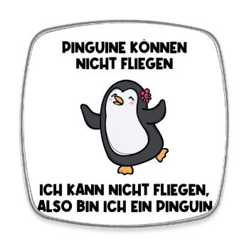 Pinguin Humorvoll Statement Antarktis Süß Vogel - Viereckiger Kühlschrankmagnet - Weiß - Vorne