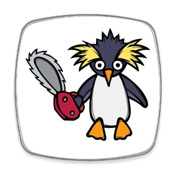 Antarktis Cool Pinguin Vogel Tier - Viereckiger Kühlschrankmagnet - Weiß - Vorne