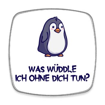 Tier Humorvoll Pinguin Statement Arktis Vogel - Viereckiger Kühlschrankmagnet - Weiß - Vorne