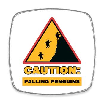 Pinguin Statement Vögel Tier Südpol - Viereckiger Kühlschrankmagnet - Weiß - Vorne