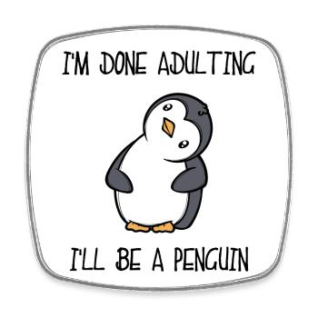 Süß Pinguin Tier Lustig Statement Südpol Vogel - Viereckiger Kühlschrankmagnet - Weiß - Vorne