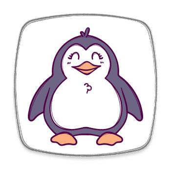 Süß Vogel Tier Pinguin Seevogel Zoo - Viereckiger Kühlschrankmagnet - Weiß - Vorne