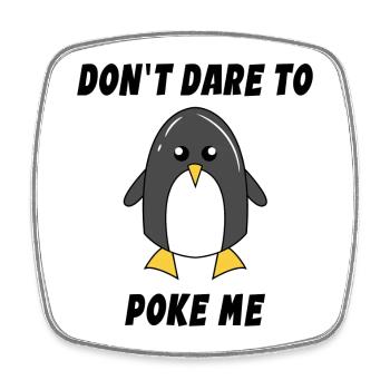 Cool Statement Zoo Pinguin Tier Vogel - Viereckiger Kühlschrankmagnet - Weiß - Vorne