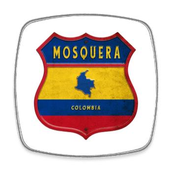 Design des armoiries de Mosquera Colombia - Magnet carré - blanc - Devant