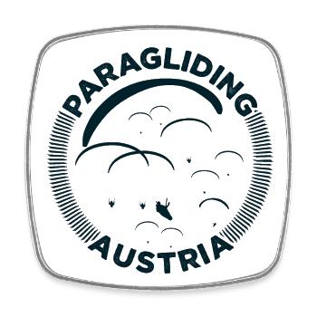 Paragliding Austria - Square fridge magnet - white - Front