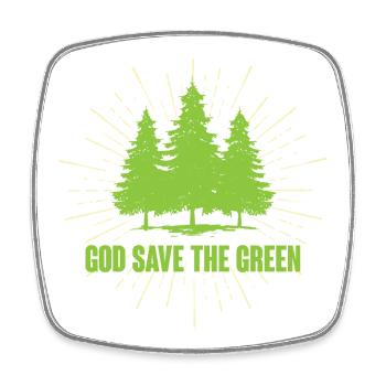 God Save The Green - Square fridge magnet - white - Front