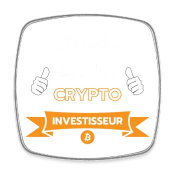Ce mec est un crypto investisseur - Magnet carré - blanc - Devant