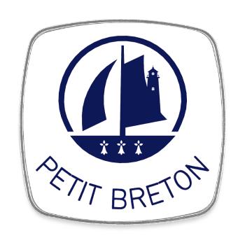 Petit breton - Magnet carré - blanc - Devant