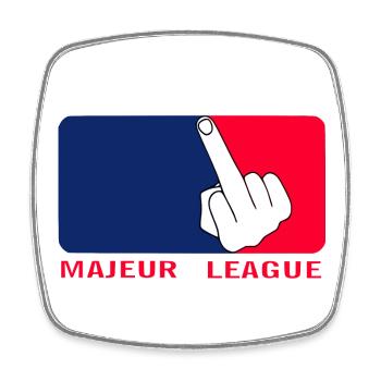 Majeur league - Magnet carré - blanc - Devant