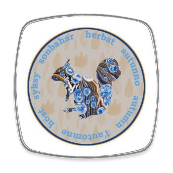 autumn 57 e 262 - Square fridge magnet - white - Front