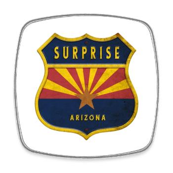 Motif surprise du drapeau de l'Arizona - Magnet carré - blanc - Devant