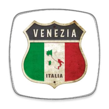 Venezia Italien Wappen Flaggen Design - Viereckiger Kühlschrankmagnet - Weiß - Vorne