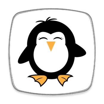 Seevogel Tier Süß Pinguin Vogel Arktis - Viereckiger Kühlschrankmagnet - Weiß - Vorne