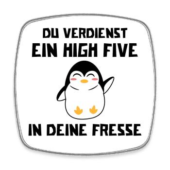 Seevogel Zoo Pinguin Humorvoll Statement Tier - Viereckiger Kühlschrankmagnet - Weiß - Vorne