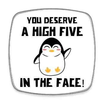 Sweet Penguin Humorous Statement Bird Animal Zoo - Square fridge magnet - white - Front