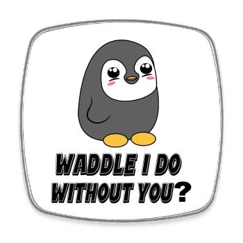 Kalt Vogel Statement Tier Pinguin Südpol - Viereckiger Kühlschrankmagnet - Weiß - Vorne
