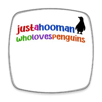 Pinguin Cool Statement Tier Südpol Vogel - Viereckiger Kühlschrankmagnet - Weiß - Vorne