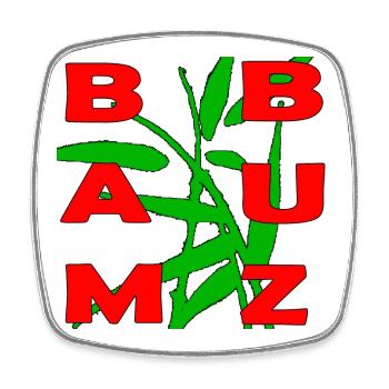 Bambuz merch - Viereckiger Kühlschrankmagnet - Weiß - Vorne