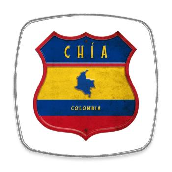 Design des armoiries de Chia Colombia - Magnet carré - blanc - Devant