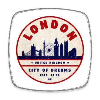 London City of Dreams - Square fridge magnet - white - Front