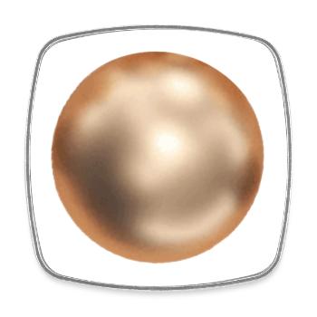 Golden Ball - Square fridge magnet - white - Front