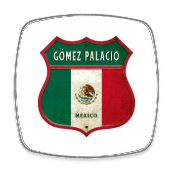Design des armoiries de Gomez Palacio Mexico - Magnet carré - blanc - Devant