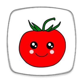 Tomate rot rote Tomate Tomaten - Viereckiger Kühlschrankmagnet - Weiß - Vorne