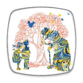 hansel et gretel e274 - Magnet carré - blanc - Devant