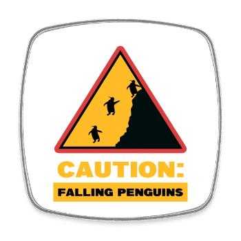 Seevogel Statement Pinguin Tier Vögel Antarktis - Viereckiger Kühlschrankmagnet - Weiß - Vorne