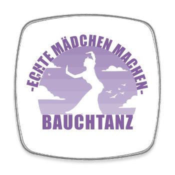 Bauchtänzerin . Echte Mädchen machen Bauchtanz - Viereckiger Kühlschrankmagnet - Weiß - Vorne