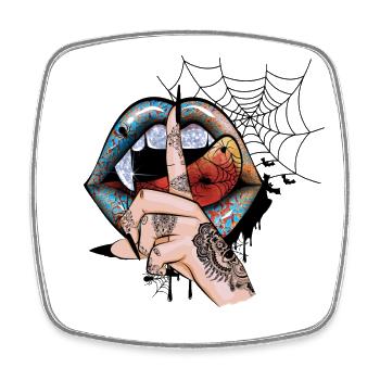 Vampir Halloween - Viereckiger Kühlschrankmagnet - Weiß - Vorne