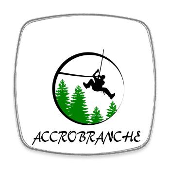 Accrobranche - Magnet carré - blanc - Devant