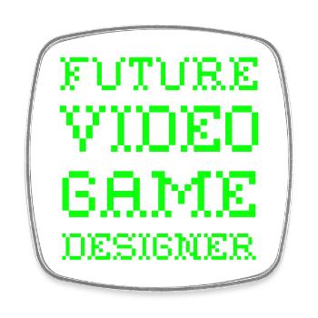 Future Video Game Designer Informatiker Computer - Viereckiger Kühlschrankmagnet - Weiß - Vorne