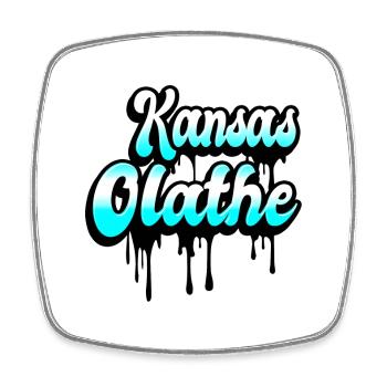 Olathe Kansas Design - Viereckiger Kühlschrankmagnet - Weiß - Vorne