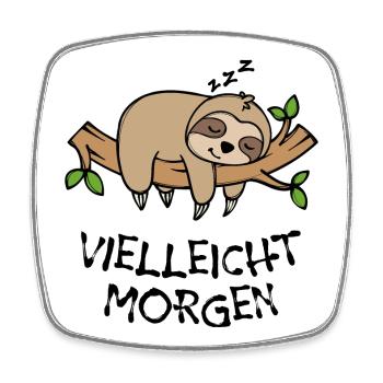 Säugetier Faul Tier Statement Faultier Schlafen - Viereckiger Kühlschrankmagnet - Weiß - Vorne