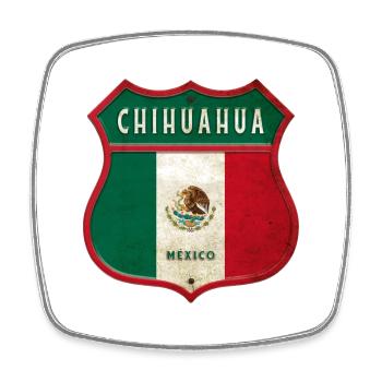 Design des armoiries de Chihuahua Mexico - Magnet carré - blanc - Devant