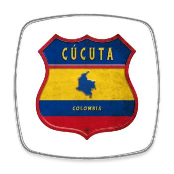 Design des armoiries de Cúcuta Colombia - Magnet carré - blanc - Devant