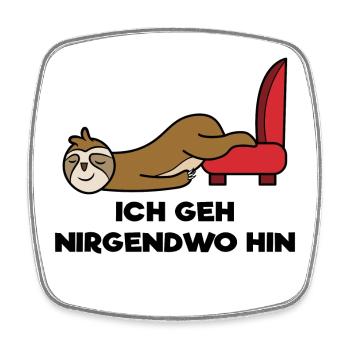Schlafen Tier Faul Statement Säugetier Müde - Viereckiger Kühlschrankmagnet - Weiß - Vorne