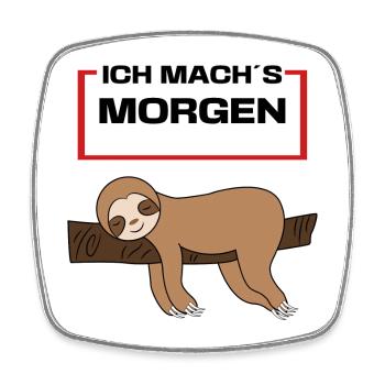 Dschungel Tier Statement Faul Schlafen Faultier - Viereckiger Kühlschrankmagnet - Weiß - Vorne