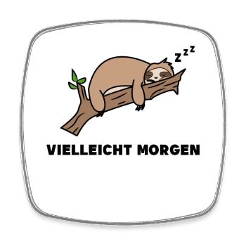 Dschungel Tier Statement Schlafen Faul Säugetier - Viereckiger Kühlschrankmagnet - Weiß - Vorne