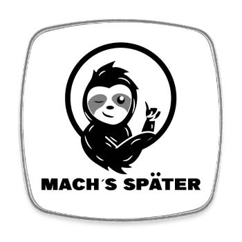 Faul Statement Chillen Faultier Säugetier Zoo - Viereckiger Kühlschrankmagnet - Weiß - Vorne